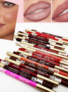 KISS SUSY 跨境新品20色不沾杯哑光唇线笔口红笔不易脱色勾勒唇形