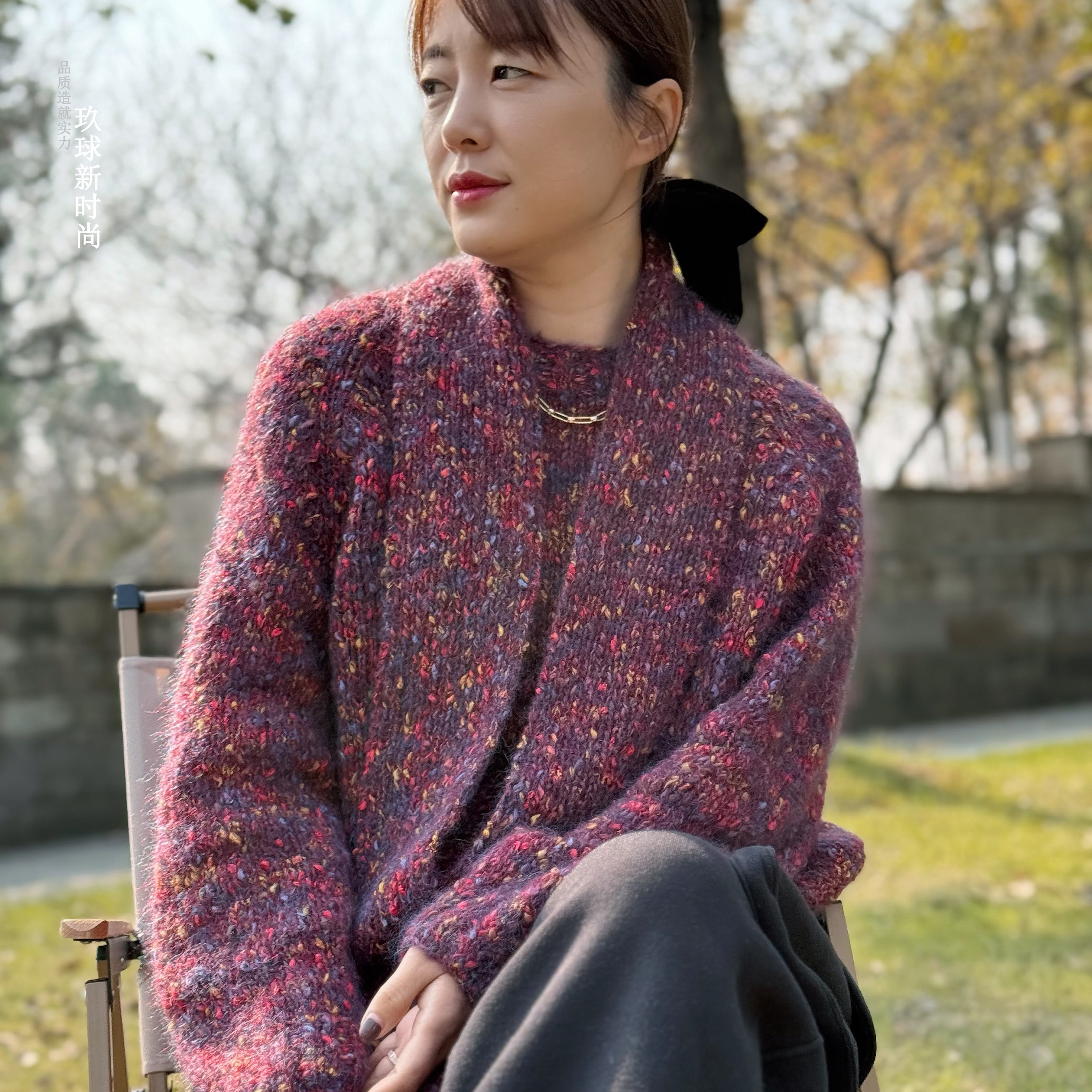 织晕染套头衫同款进口晕染花纱毛线一两（50克）玖球新时尚毛线