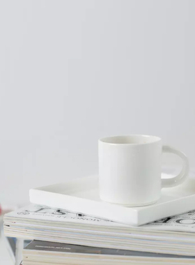 现货黑川雅之日式简约设计杯具日本PLPL骨瓷家用浓缩杯马克杯茶杯