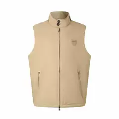 Trendy Brand 26 Early Spring New Fashion Badge Business Casual Stand Collar Zipper Vest Jacket Men's Vest Cotton Vest