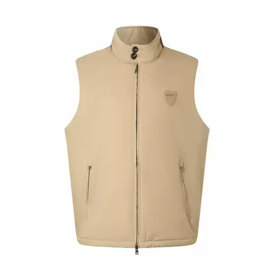 Trendy Brand 26 Early Spring New Fashion Badge Business Casual Stand Collar Zipper Vest Jacket Men's Vest Cotton Vest