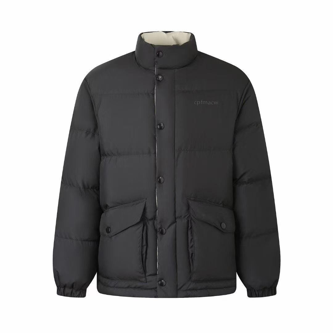 潮牌25冬季款字母标识双面穿立羽绒服