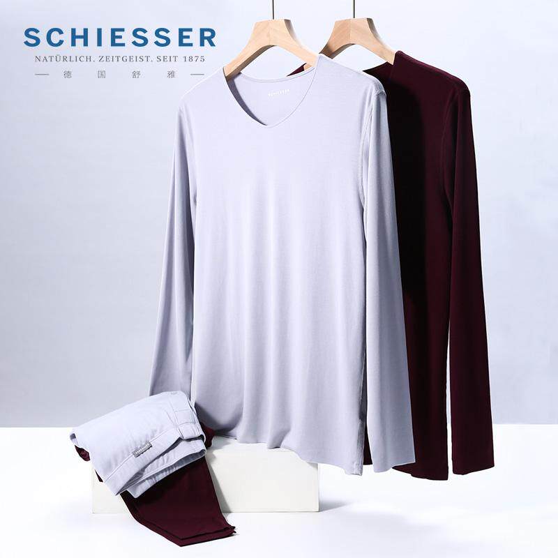 舒雅莫代尔薄绒男士保暖套装