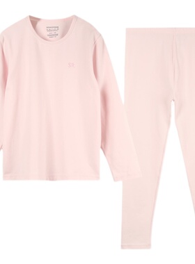 德国舒雅保暖内衣女童纯棉儿童秋衣秋裤套女宝宝打底薄E6/18612W