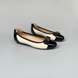 Federica Di Donato 简约大气百搭金属扣蝴蝶结平底鞋16212