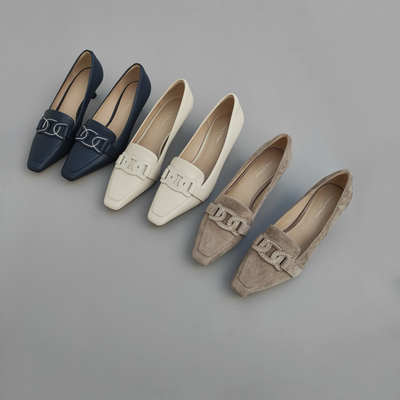 Federica Di Donato 进口混种小羊皮基础百搭4.5cm小细跟单鞋886