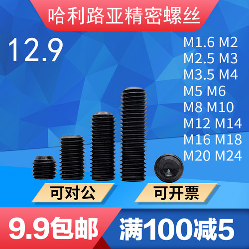 12.9级内六角凹端紧定无头机米