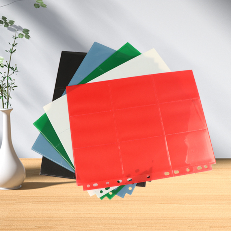 9格卡页黑色双面卡片收集册桌游动漫卡牌竖插收藏