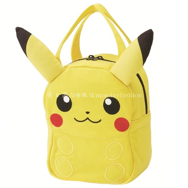Pikachu皮卡丘 立體耳朵可愛造型輕巧手提袋