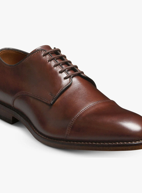 美国产Allen Edmonds头层牛皮商务正装皮鞋真皮接头牛津德比鞋男