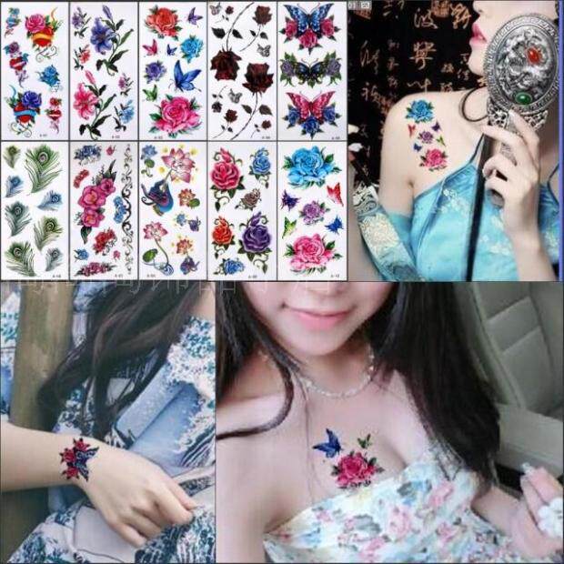 小清新纹身贴防水女锁骨胸前手腕化妆/美容工具