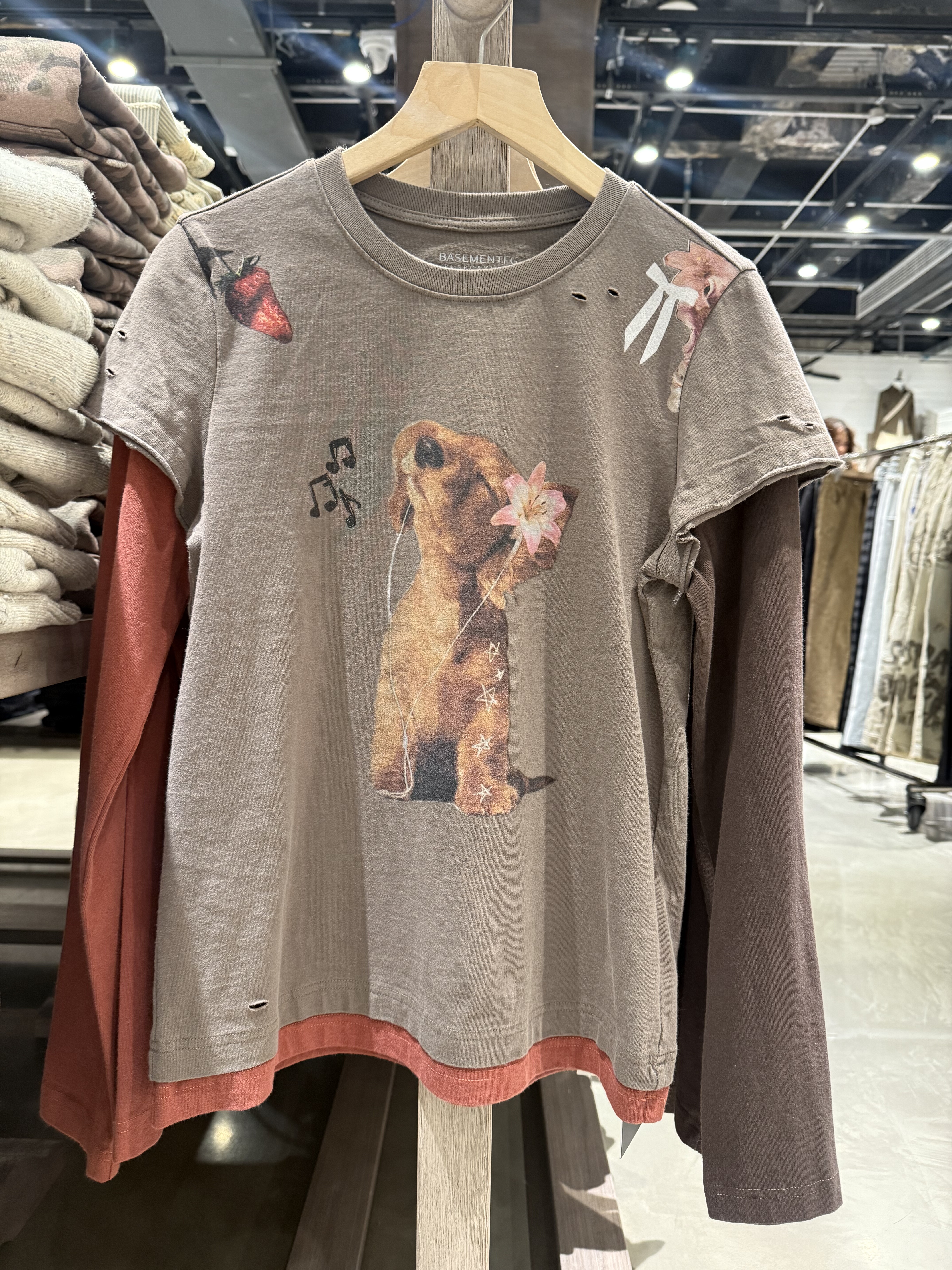 BASEMENT FG 国内北京BF正品代购假两件长袖T恤不支持退换