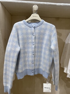 Twoi国内北京正品代购格子针织开衫不支持退换