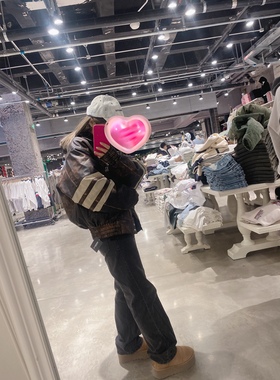 BASEMENT FG 国内北京BF正品代购新款咖色人造皮薄棉外套