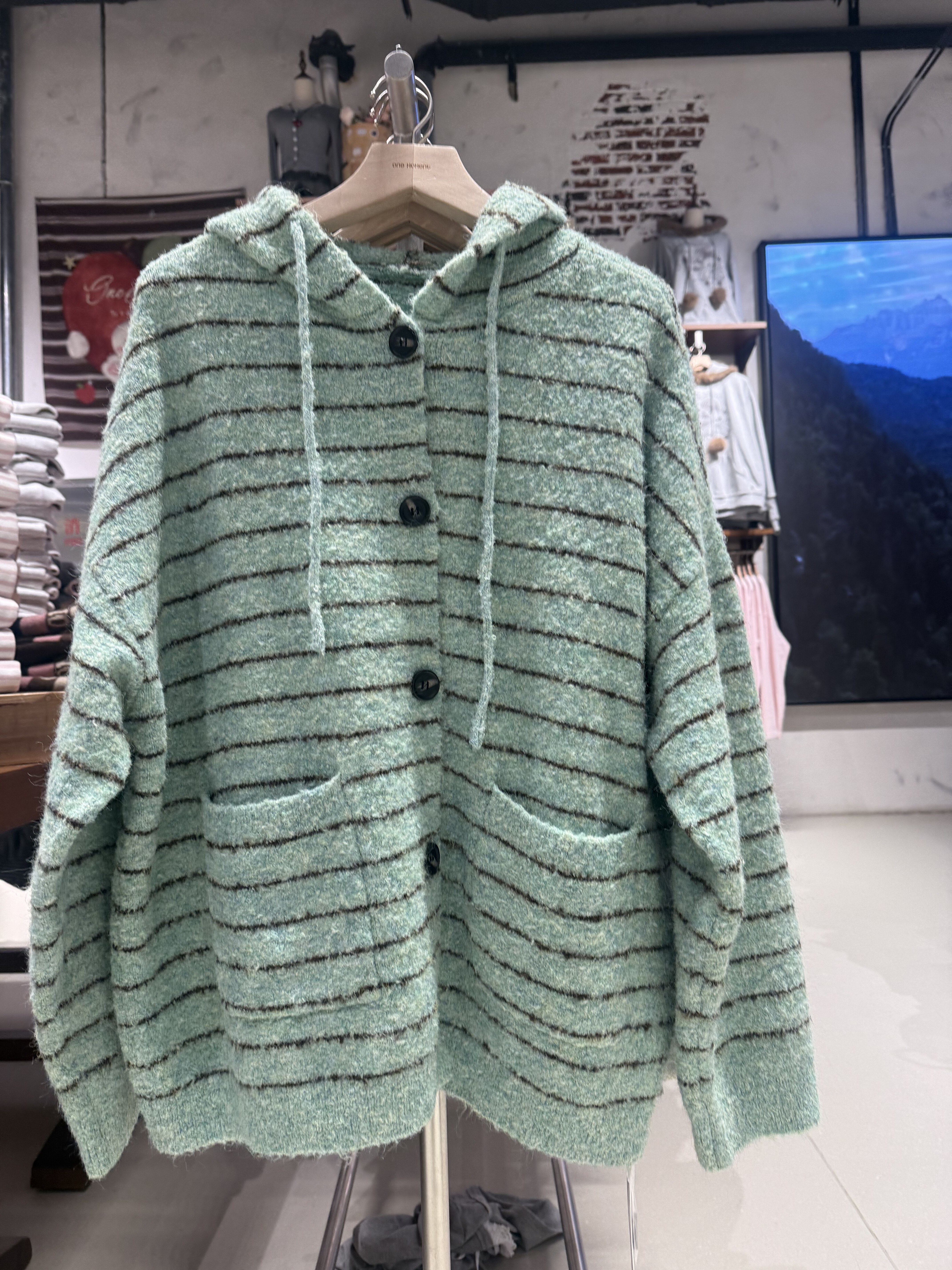 OM one moment国内正品代购连帽针织外套不支持退换