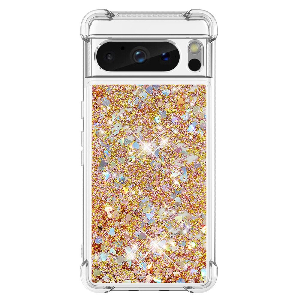流沙闪粉适用谷歌Pixel10pro手机壳Pixel9proXL炫彩Google Pixel8pro透明10proXL时尚10A/9A/8A/7A保护套