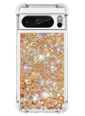 流沙闪粉适用谷歌Pixel10pro手机壳Pixel9proXL炫彩Google Pixel8pro透明10proXL时尚10A/9A/8A/7A保护套