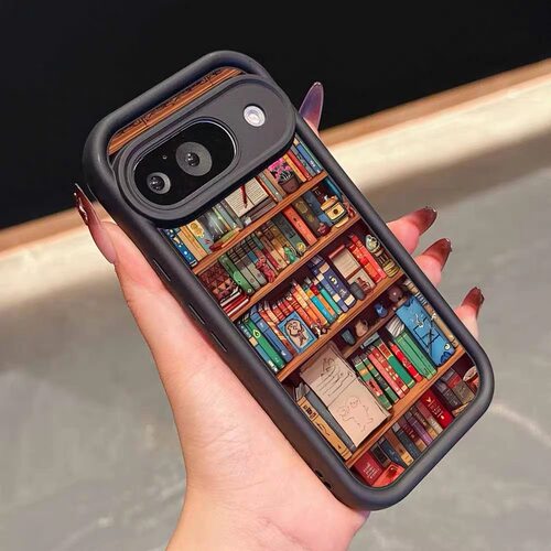 书籍适用于谷歌Pixel10proXL/10pro手机壳9proXL书架Google Pixel8pro保护套7pro软壳7A/8A/9pro复古