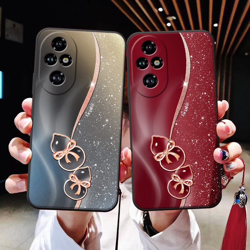 鎏黑葫芦适用于OPPO reno12/11/浮雕手机壳流苏find x7ultra精美r17真我realme gtneo3薄款q3软壳K11X国潮K12