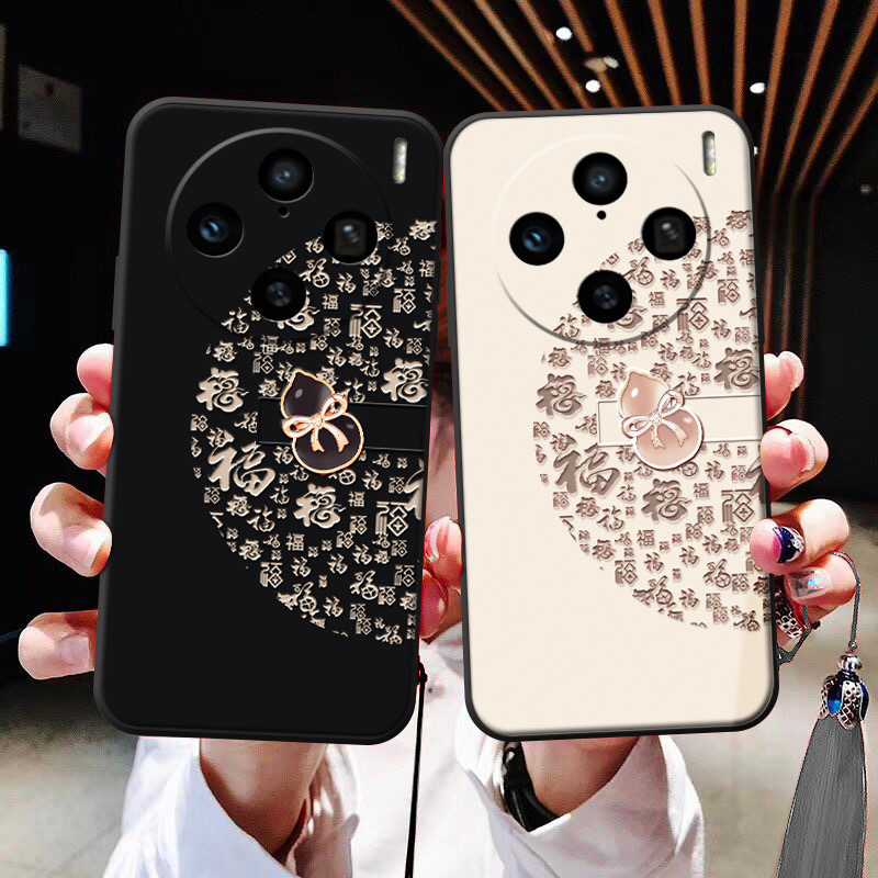 半福葫芦适用于一加12/11手机壳浮雕oneplus ace3精致1+9prt吉利8pro软壳ace pro中国风一加8t流苏一加7/6/5t