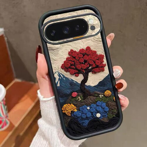 蓝红玫瑰花朵适用于谷歌Pixel10proXL/10pro手机壳9proXL创意Google Pixel8pro保护套7pro软壳7A/8A/10/10pro