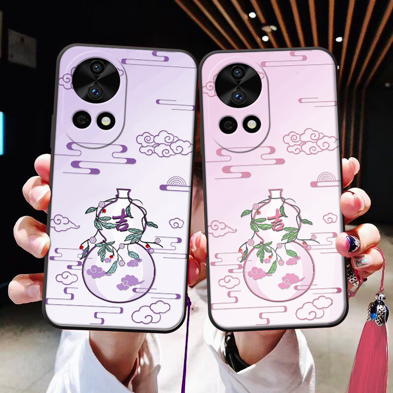 藤花葫芦适用于小米14/13/12/11手机壳浮雕红米K70/K60/K50浮雕note13pro流苏note12pro中国风civi3大吉mix4