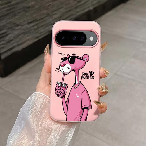 墨镜粉红豹适用于谷歌Pixel10proXL/10pro手机壳9proXL果冻壳Google Pixel8pro保护套7pro花朵7A/8A/10/10pro