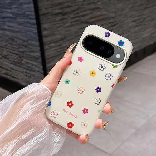 缤纷小花适用于谷歌Pixel10proXL/10pro手机壳9proXL果冻壳Google Pixel8pro保护套7pro卡通7A/8A/10/10pro