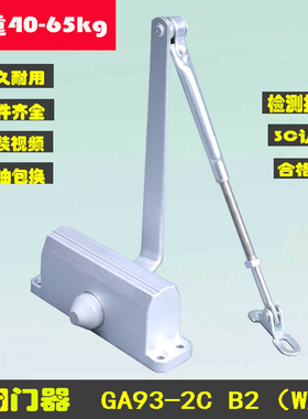 大地迪高B2W缓冲闭门器液压自动关门器90度定位防火门闭门器65KG