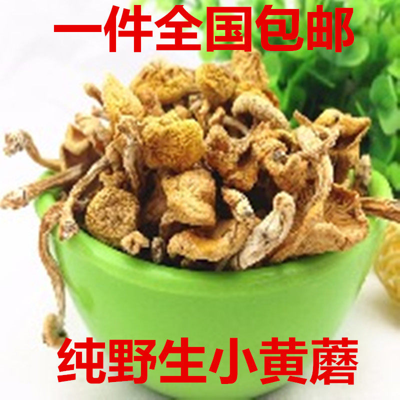 滑子蘑菇野生小黄蘑干货松树油蘑东北特产香菇丁山货包邮250克