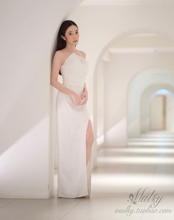 Sharya 设计师设计 长裙礼服连衣裙 泰国代购 气质名媛开叉修身