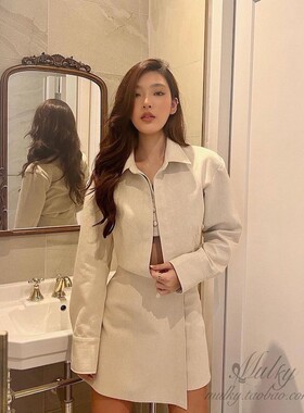 【泰国代购】设计师设计 Amethesoul 美式亚麻长袖衬衫连体裤短裤