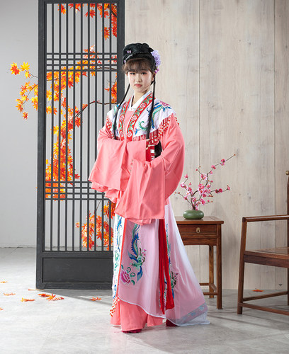 新款李妃娘娘绣凤花旦仿真丝戏服