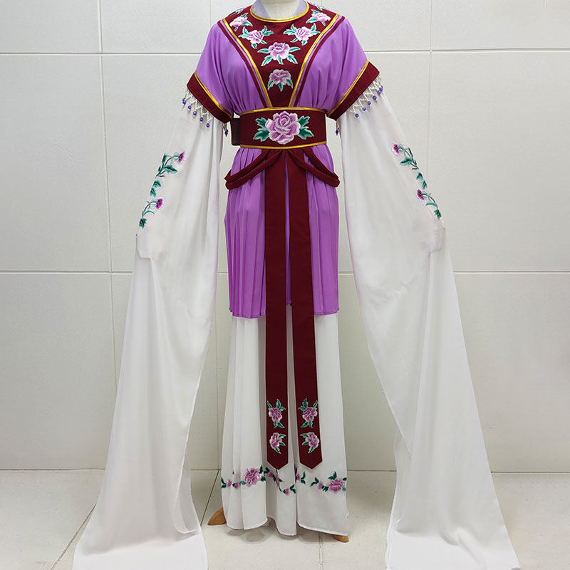 戏剧戏曲新款三看御妹紫色丫头款越剧黄梅戏戏服演出服装民族古装