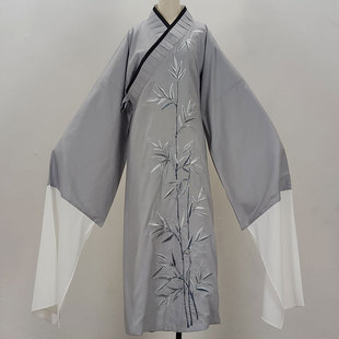 戏剧何文秀斜领小生竹叶绣花戏服戏曲越剧琼剧歌仔戏黄梅戏古装服
