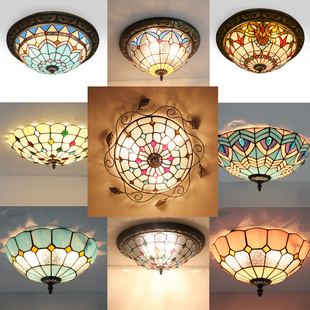 美式 走廊玄关阳台吸顶灯 乡村卧室书房灯地中海儿童房创意灯具欧式