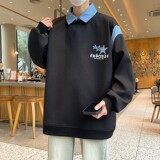 84205-P50POLO衫卫衣男潮牌宽松港风学生长袖T恤情侣装套头，男装卫衣，电商D310（原电商305）