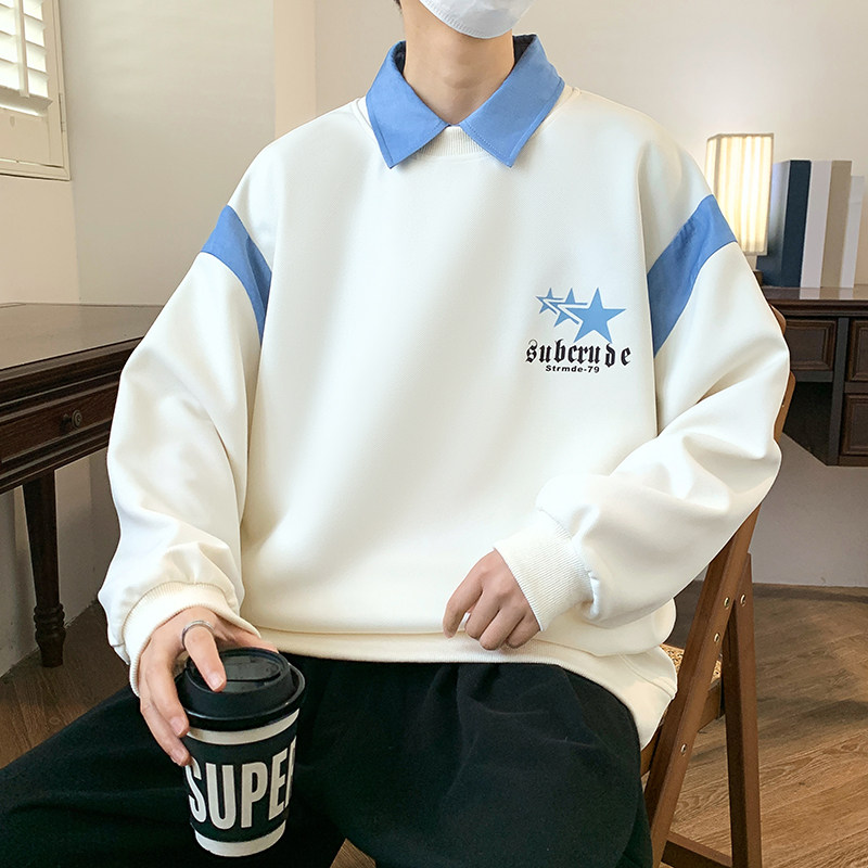 84205-特P50年春秋新款翻领卫衣男休闲T恤打底衫,男装卫衣,电商D310（原电商305）