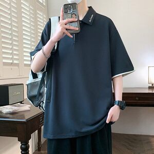 25069-特P50 夏季休闲时尚T恤男短袖打底衫青少年翻领短袖polo衫图片