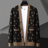 83802-特P65春季休闲时尚毛衣外套男长袖开衫轻熟风商务休闲外套，男装针织衫/毛衣，电商D310（原电商305）