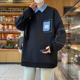 84203-P50青少年卫衣男士休闲翻领字母印花套头港风潮牌POLO衫，男装卫衣，电商D310（原电商305）