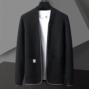 83855-特P60 春季休闲时尚毛衣外套男长袖开衫轻熟风商务休闲外套图片