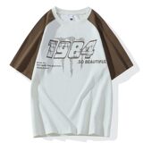 25162-特P40夏季休闲时尚T恤男短袖打底衫学生宽松圆领假两件短袖，男装T恤，电商D310（原电商305）
