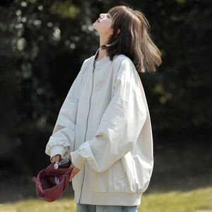 JK088-P75中性风飞行员夹克男棒球领个性宽松上衣外套图片