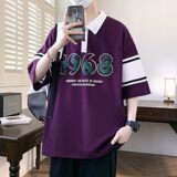 25062-特P40夏季休闲时尚T恤男短袖打底衫青少年翻领短袖polo衫，男装T恤，电商D310（原电商305）