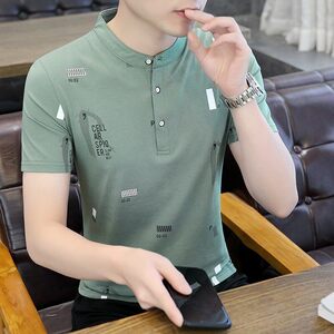 75812-P30衫男士短袖t恤夏季2025新款商务休闲翻领半袖男款图片