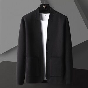 78810-P75 春季休闲时尚毛衣外套男长袖开衫轻熟风商务休闲外套图片