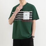 25171-特P40夏季休闲时尚T恤男短袖打底衫个性拼接撞色短袖t恤男，男装T恤，电商D310（原电商305）
