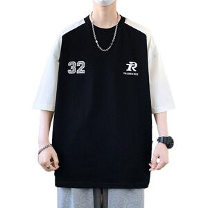25160-特P40 夏季休闲时尚T恤男短袖打底衫青少年潮牌印花T恤图片