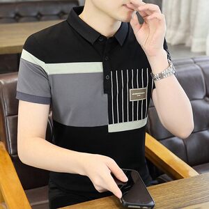 25053-特P35春季休闲时尚T恤男短袖打底衫商务休闲修身短袖POLO衫图片